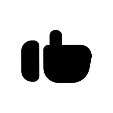 Illustration icon like - vector thumb up in black Stock Illustration