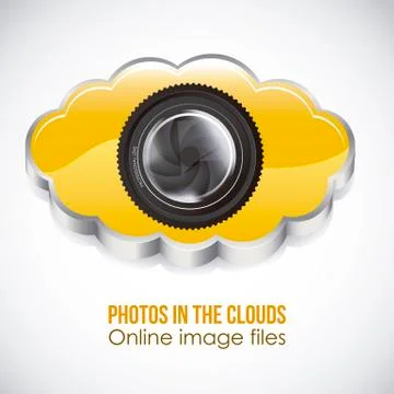 Illustration of icons of applications in the cloud, app icons, vector Stock Illustration