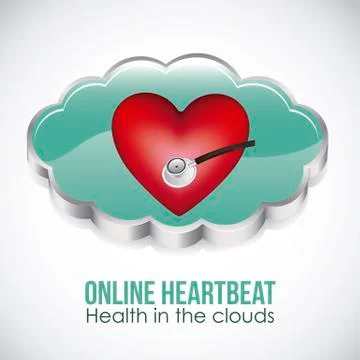 Illustration of icons of applications in the cloud, app icons, vector Stock Illustration