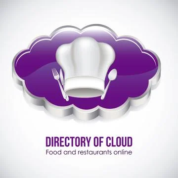 Illustration of icons of applications in the cloud, app icons, vector Illustrazione stock