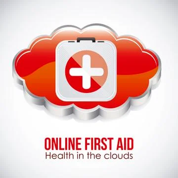 Illustration of icons of applications in the cloud, app icons, vector Illustrazione stock