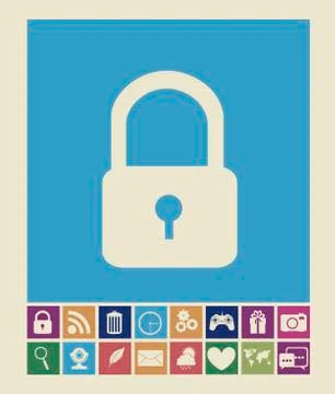 Illustration of icons of applications in the cloud, app icons, vector Illustrazione stock