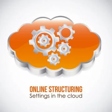 Illustration of icons of applications in the cloud, app icons, vector Illustrazione stock