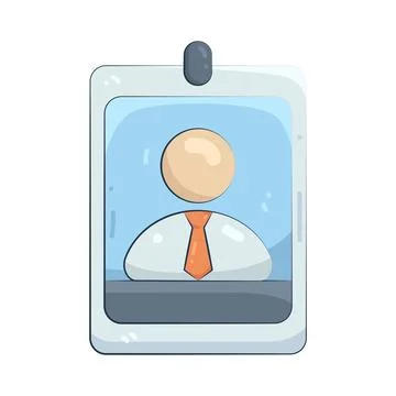 Illustration of ID card Illustrazione stock