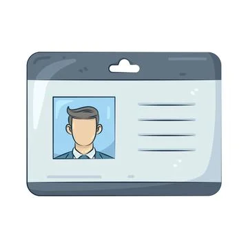 Illustration of ID card Illustrazione stock