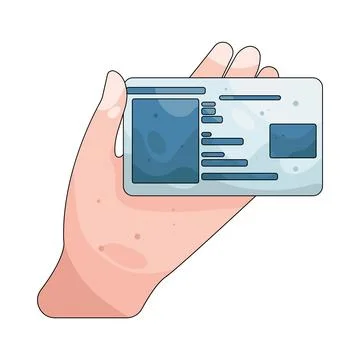 Illustration of ID card Stock Illustration