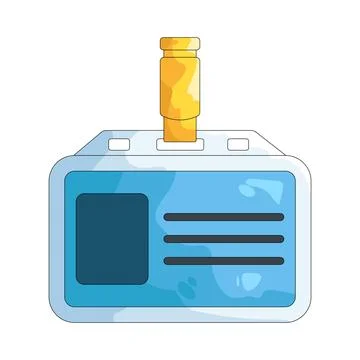 Illustration of ID card 库存插图