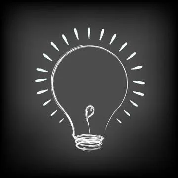 Illustration of idea lamp Illustrazione stock