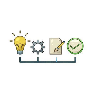 Illustration of Idea setting Stock-Illustration