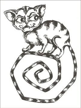 Illustration if cat Stock Illustration