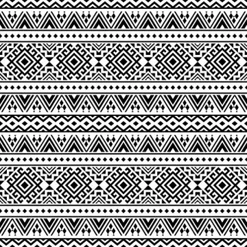 Illustration of Ikat Ethnic Seamless Pattern Vector Design Stock Illustration