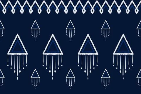 Illustration ,Ikat printing textile pattern wallpaper Stock Illustration