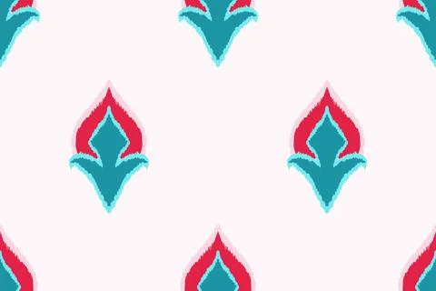 Illustration ,Ikat printing textile pattern wallpaper Stock Illustration
