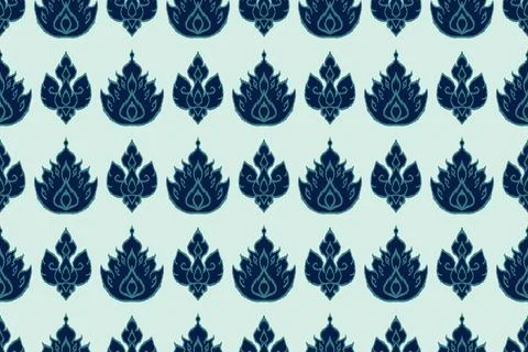 Illustration ,Ikat printing textile pattern wallpaper Stock Illustration
