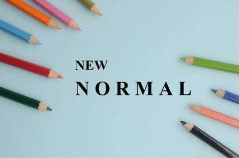 Illustration image for dealing with New Normal after a pandemic Stock Photos