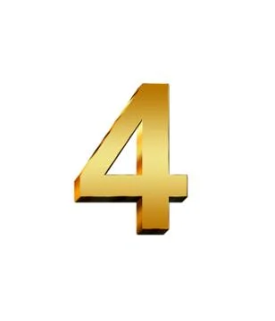 An illustration image of Number four. Stock Illustration