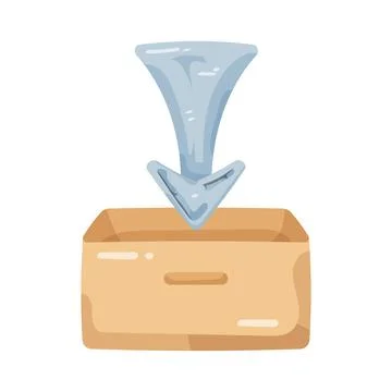 Illustration of import arrow Stock Illustration