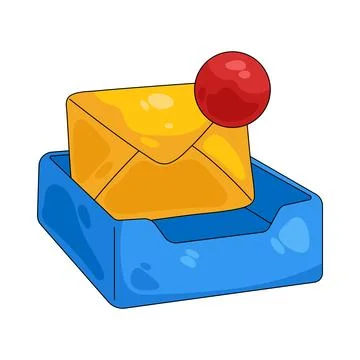 Illustration of inbox Stock Illustration