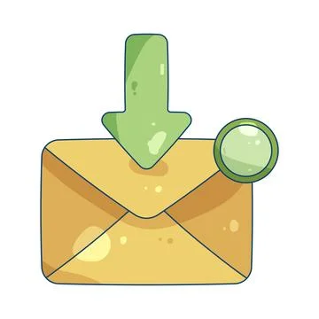 Illustration of incoming email Stock Illustration