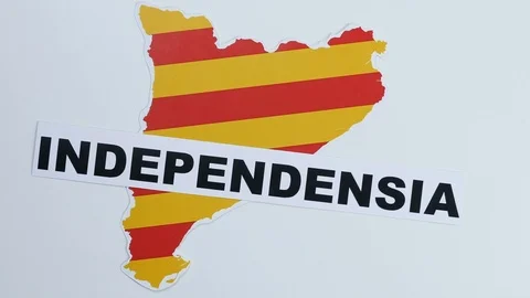 Illustration, independent Catalonia Stock Footage