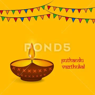 Illustration of Indian State Tamil Nadu New Year Background: Royalty ...