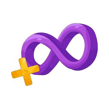 Illustration of Infinity with plus sign Illustrazione stock