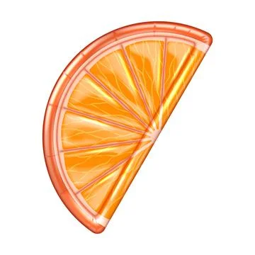 Illustration of Inflatable Orange Slice Pool Float Stock Illustration