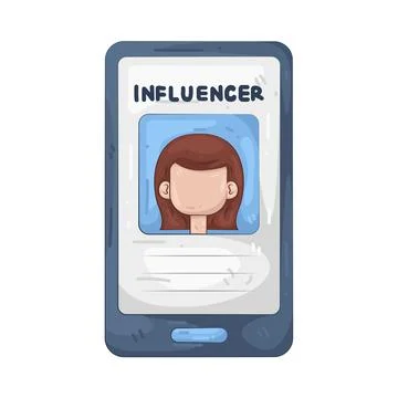 Illustration of influencer Illustrazione stock