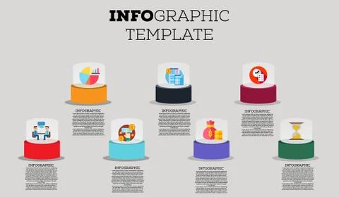 Illustration of Infographic template with elements-eps Stock Illustration