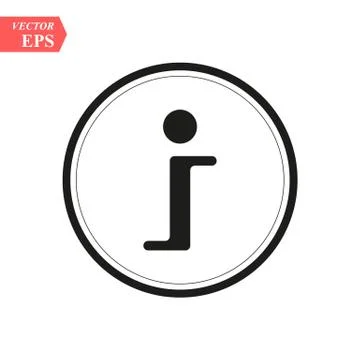 Illustration of information icon on white background Illustrazione stock