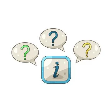Illustration of information sign with a question bubble Stock Illustration