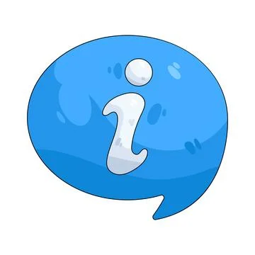 Illustration of Information in a speech bubble Stock Illustration
