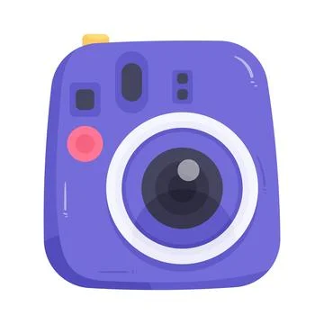 Illustration of instant camera Stock Illustration