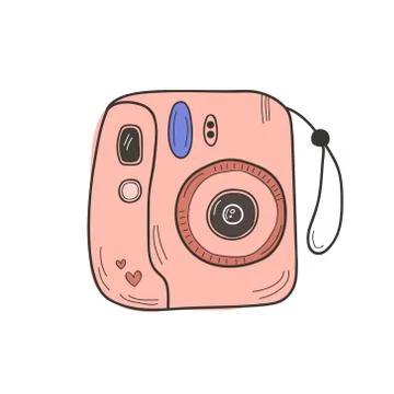 Illustration of the instant camera. Vector illustration in flat style.Freehan Stock Illustration