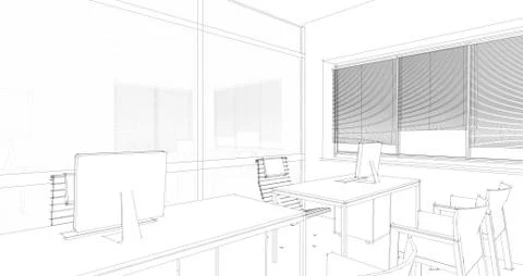 Illustration of interior. Stock Illustration