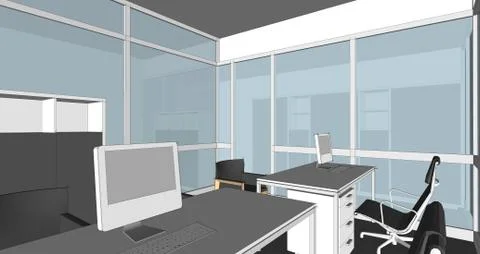 Illustration of interior. Stock Illustration
