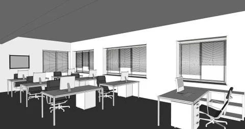 Illustration of interior. Stock Illustration