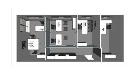 Illustration of interior. Plan Stock Illustration