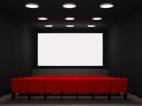 Illustration of the interior of a theater Stock Illustration