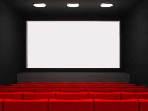 Illustration of the interior of a theater Stock Illustration