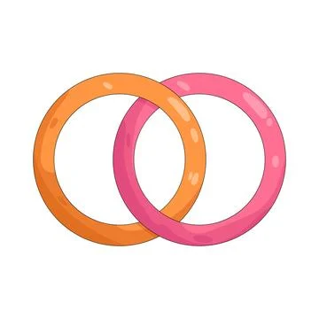 Illustration of Interlocking circles Stock Illustration