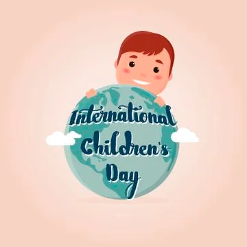 Illustration for international children's day. Stock Illustration