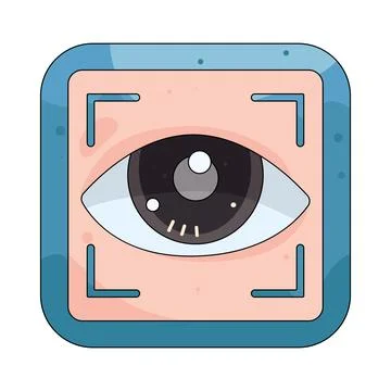 Illustration of Iris recognition Stock Illustration