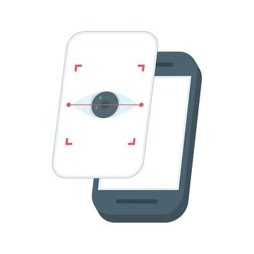 Illustration of iris scan and eye recognition concept Ilustración de archivo