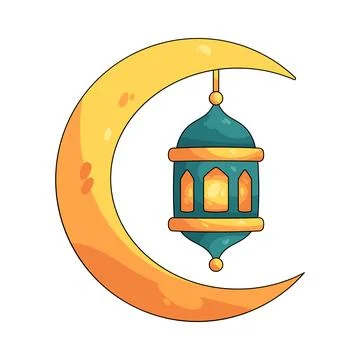 Illustration of Islamic crescent Stock Illustration