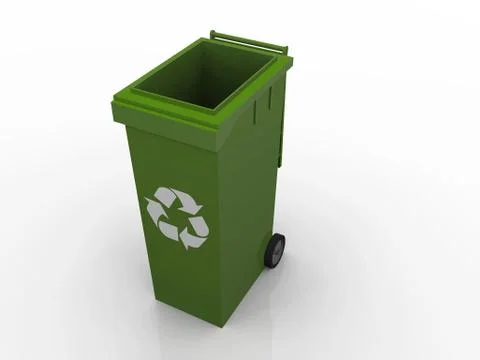 A illustration of a islated recycle container Stock Illustration