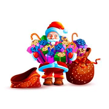 Illustration isolated character santa Stock Illustration