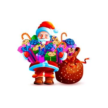 Illustration isolated character santa Stock Illustration