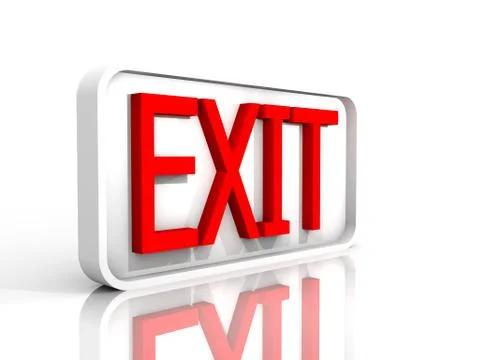 Illustration of a isolated exit sign Stock Illustration