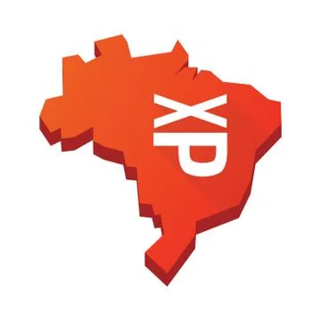 Illustration of an isolated vector Brazil map with  a Tongue sticking text fa Stock Illustration